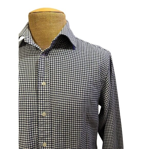 Ted Baker Endurance Men's Long Sleeve Dress‎ Shirt Blue White Size 16 - 40.5 - Picture 2 of 4
